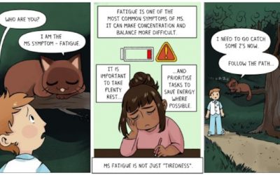 Student designs comic to take readers ‘through the looking glass’ to highlight MS’s ‘invisible’ symptoms